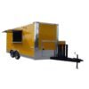 8.5 x 14 Yellow Catering Trailer with 6-foot commercial grease hood