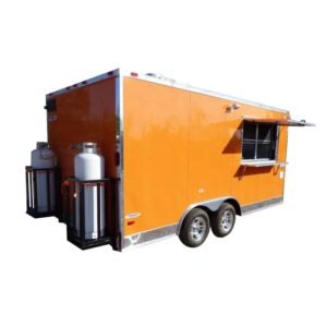 Concession Trailer Orange 8.5' x 16' Food Catering Event