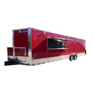 Concession Trailer Red 8.5' x 30' Catering Event Food Trailer