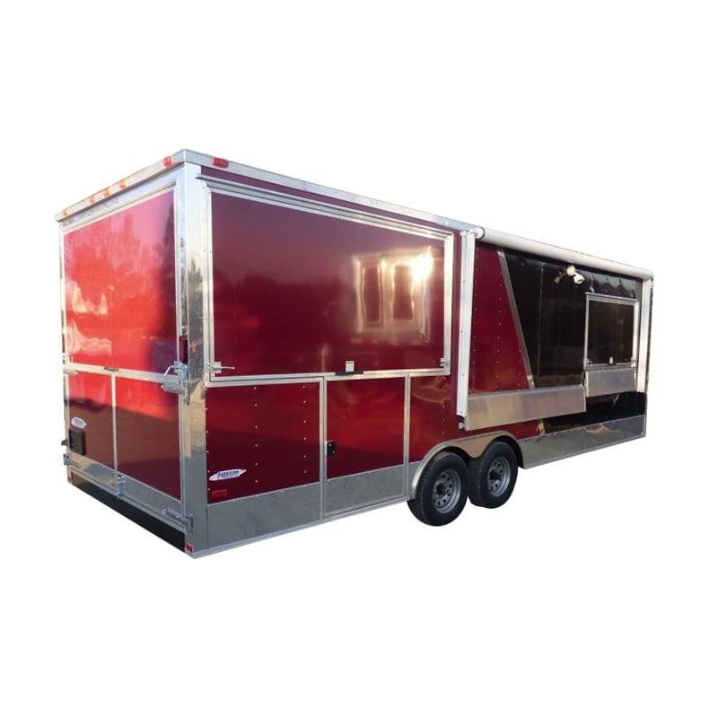 Concession Trailer Black Brandywine 8.5′ x 24′ BBQ Smoker Event Catering