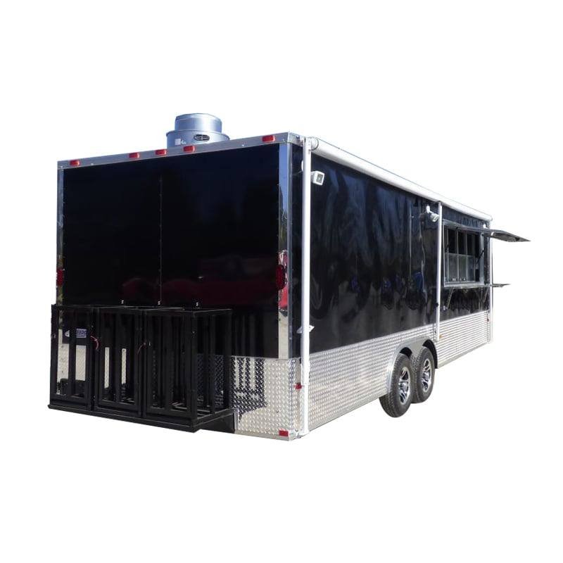 Concession Trailer Black 8.5′ x 24′ Food Catering Event Festival