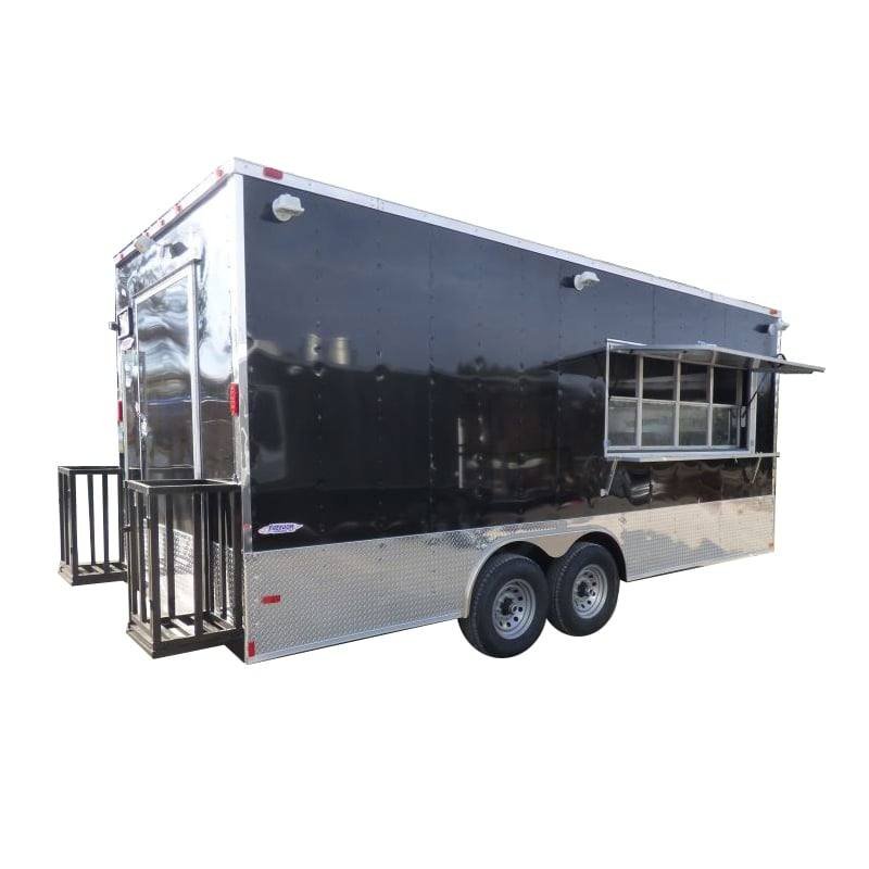 Concession Trailer Black 8.5′ x 20′ Food Catering Event