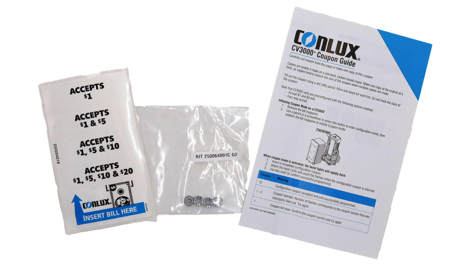 Conlux CV3 Bill Validator with 300 Note Magazine (NEW) — photo 9 Conlux CV3 bill validator with 300 note magazine - view 9