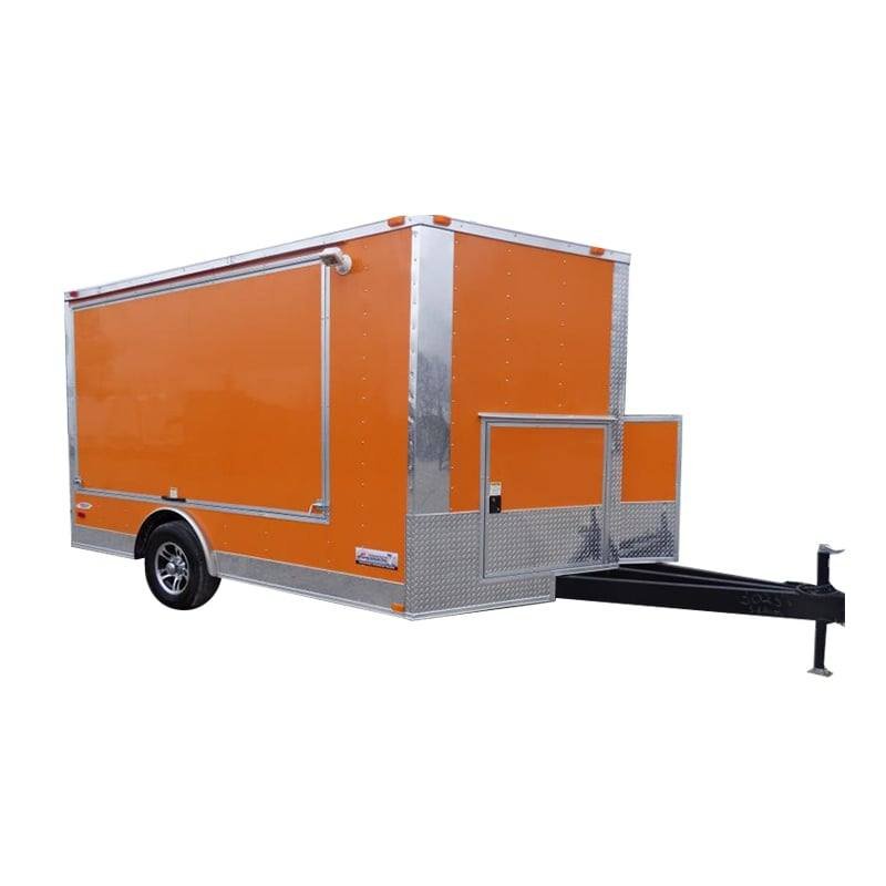 Concession Trailer 8.5’x12′ Orange – Vending Food BBQ Catering