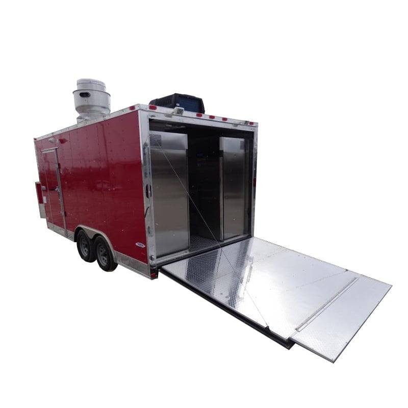 Concession Trailer 8.5’x16′ Red – Event Food Catering BBQ