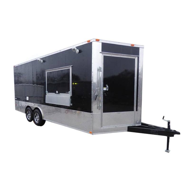 Concession Trailer 8.5’x20′ Black – Food Catering Event BBQ