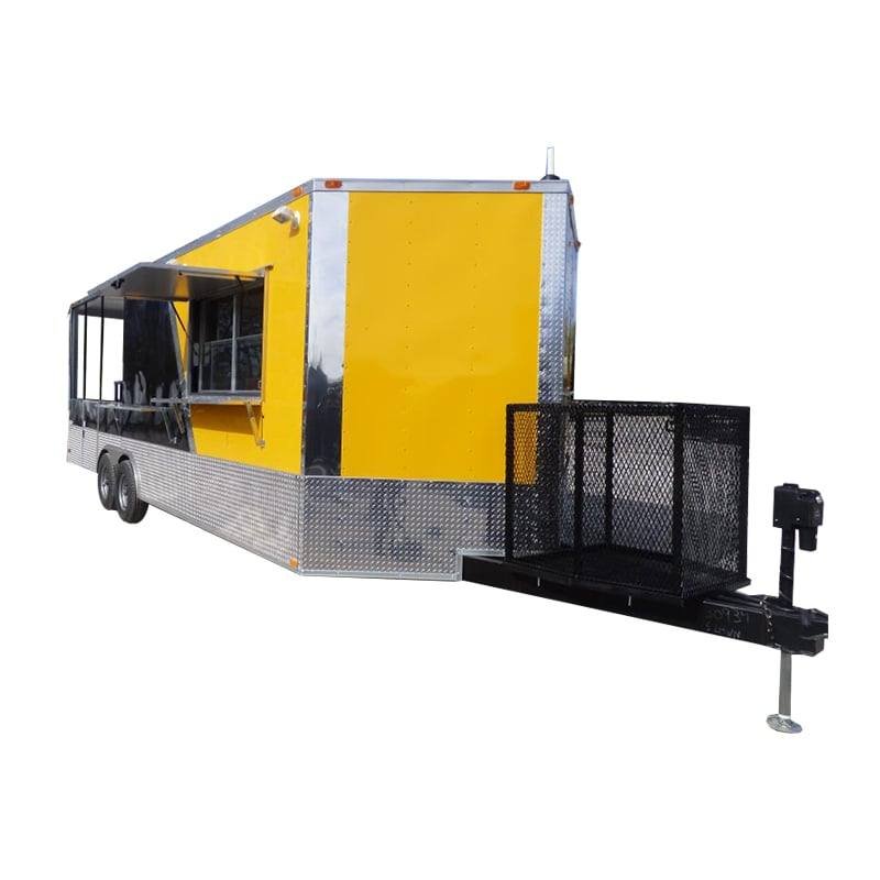 8.5′ x 24′ Yellow Catering BBQ Event Concession Food Trailer