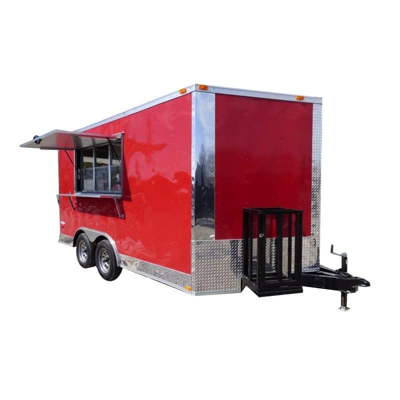 Concession Trailer 8.5′ X 14′ Red – Food Event Catering