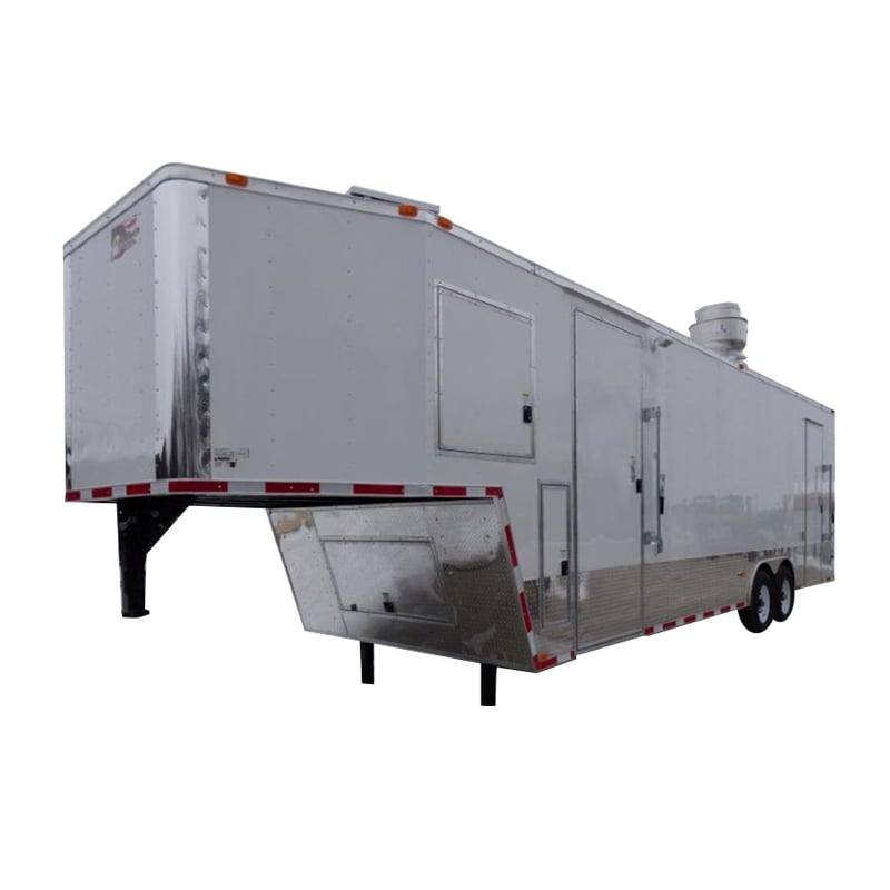 8.5′ x 34′ White Catering Event Concession Food Trailer