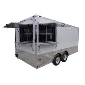 Concession Trailer 8.5' X 16' White - Vending and Event Catering