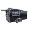 8.5 x 16 Black Catering Trailer with dual 5-foot windows