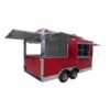 8.5 x 15 Red Porch Trailer with 5-foot covered porch