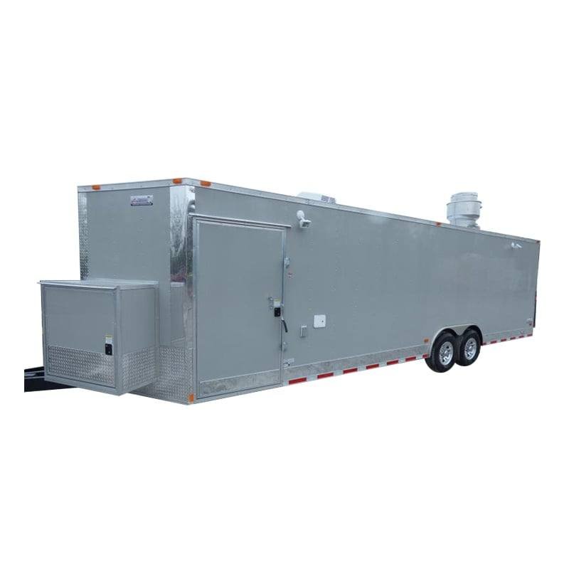 Concession Trailer 8.5’x28′ Dove Gray – Vending Food BBQ Catering