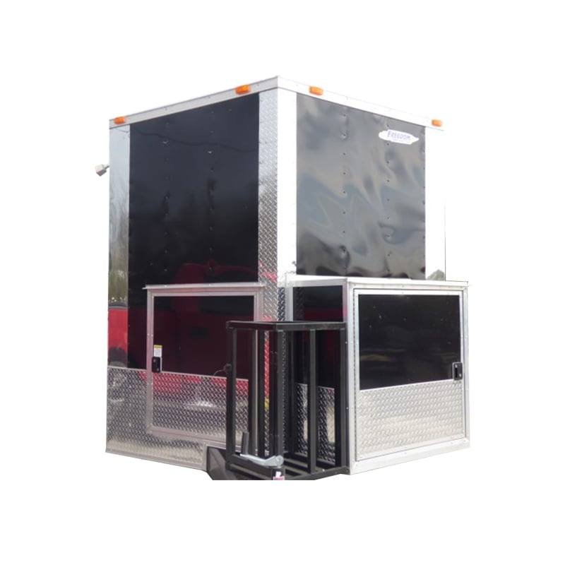 8.5′ x 26′ Concession Trailer Black BBQ Food Event Catering