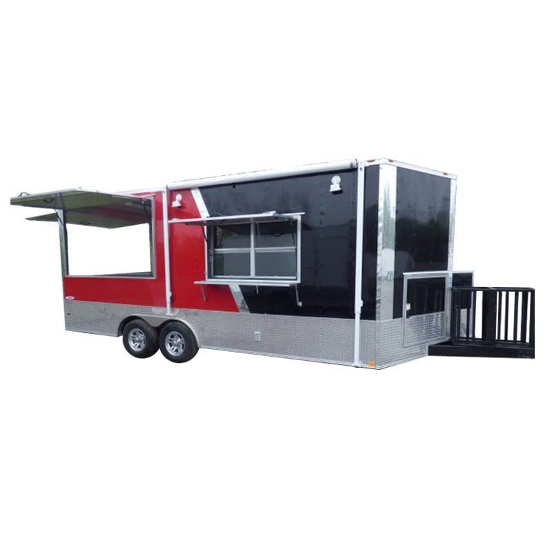 Concession Trailer 8.5 X 20 Black/Red BBQ Food Event