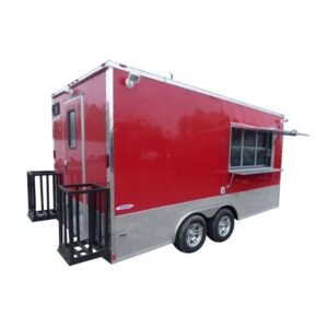 Concession Trailer 8.5' X 16' Red - Food Event catering