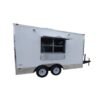 8.5 x 14 White Vending Trailer with slide-out generator box