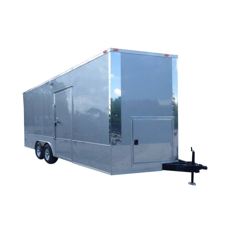 Concession Trailer 8.5′ X 20′ Silver – Food Event Catering