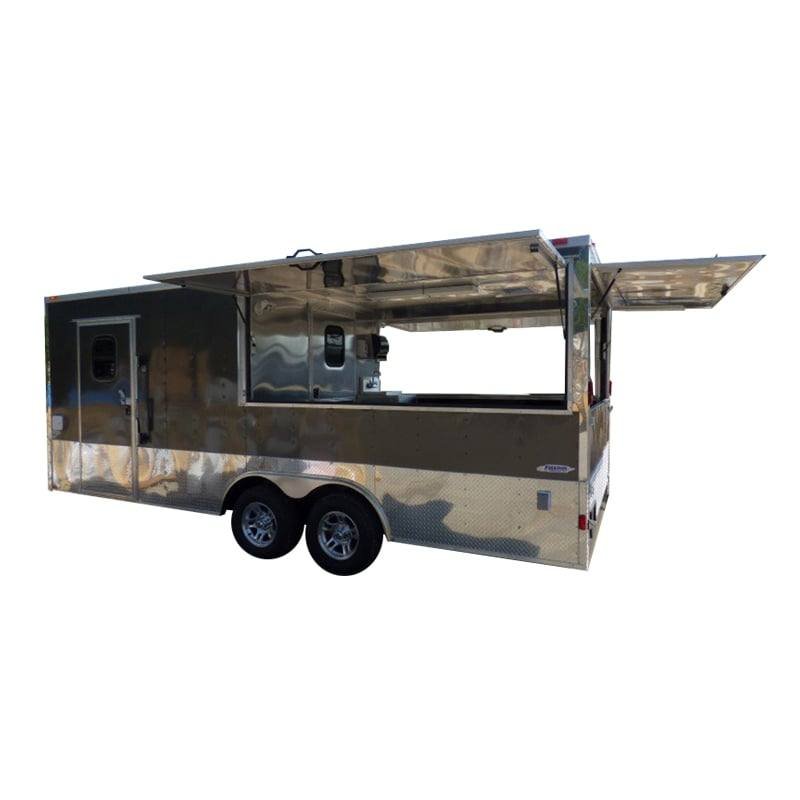 8.5′ x 20′ Concession Trailer Charcoal Gray BBQ Food Event Catering