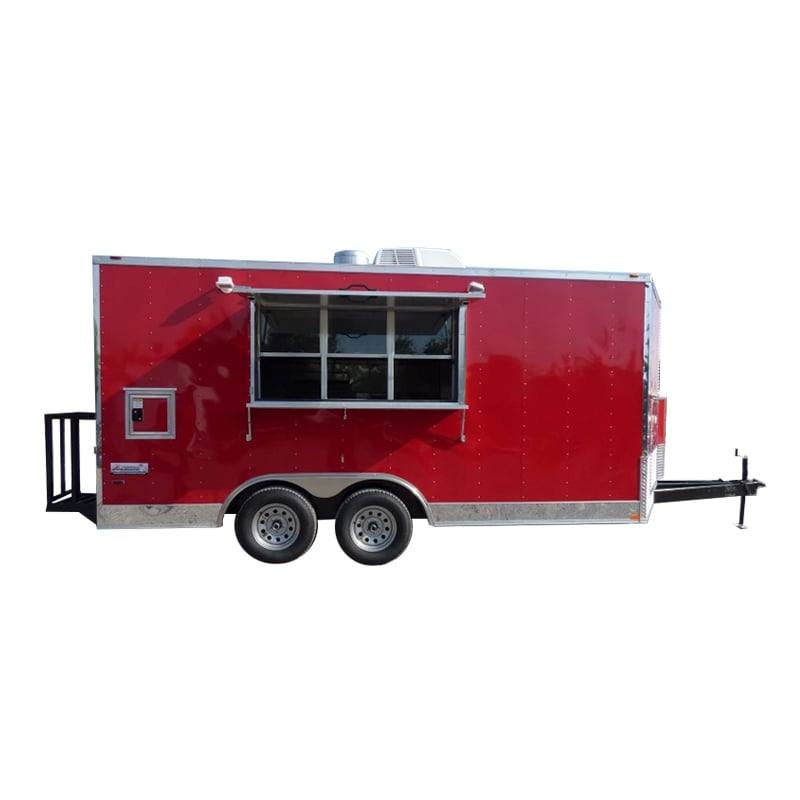8.5′ x 16′ Concession Trailer Red Catering Event