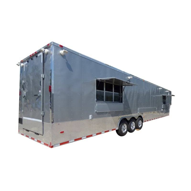 8.5′ x 49′ Silver Frost Concession Food Gooseneck Trailer