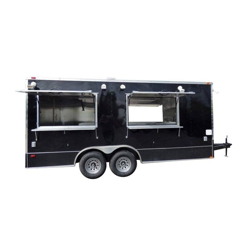8.5′ x 18′ Black Catering Event Concession Food Trailer