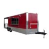 8.5 x 21 victory red trailer porch style with mag wheels