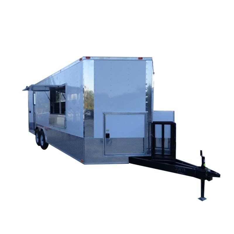 8.5′ x 22′ Concession Trailer White Catering Event Trailer