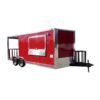 8.5 x 17 red BBQ trailer porch style with sink package