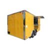 8.5 x 16 Yellow Vending Trailer with 42-inch vent hood and three-bin sink