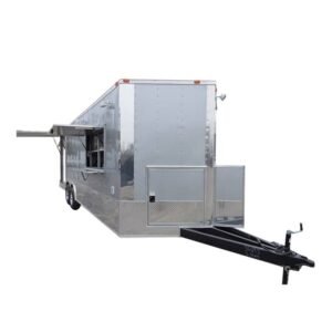 8.5' x 24' Concession Trailer Silver Frost BBQ Food Event Catering
