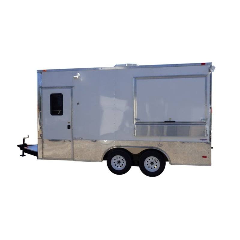 8.5′ x 16′ Concession Food Trailer White Event Catering