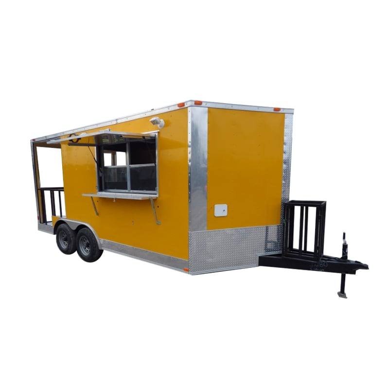 8.5′ x 16′ Concession BBQ Food Trailer Yellow Event Catering