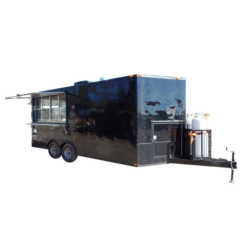 8.5′ x 18′ Concession Food Trailer Black Event Catering