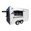 8.5 x 14 white food trailer with tandem axles