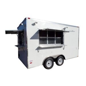 8.5' x 14' White Concession Food Trailer Event Catering