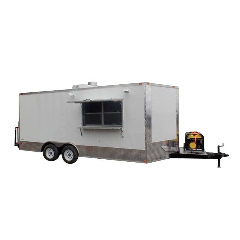 8.5′ x 18′ Concession Food Trailer White Event Catering