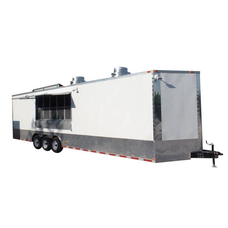 8.5′ x 32′ Concession Food Trailer Concession White Event Catering