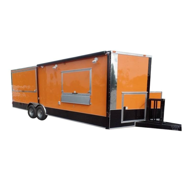 8.5′ x 24′ Concession BBQ Food Trailer Orange Event Catering