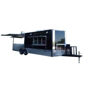8.5' x 24' Concession BBQ Food Trailer Black Event Catering