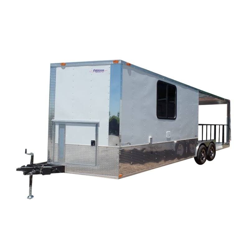 8.5′ x 24′ Concession Trailer White BBQ Event Catering