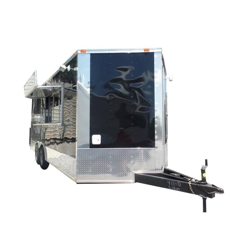 8.5′ x 18′ Concession Food Trailer Black Event Catering
