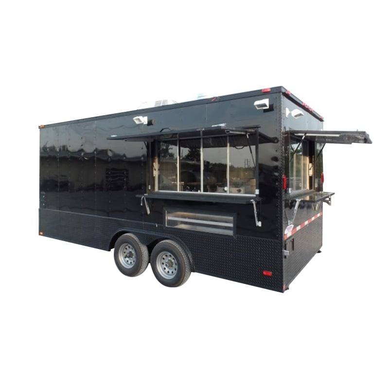 8.5′ x 18′ Black Concession Food Event Catering Trailer