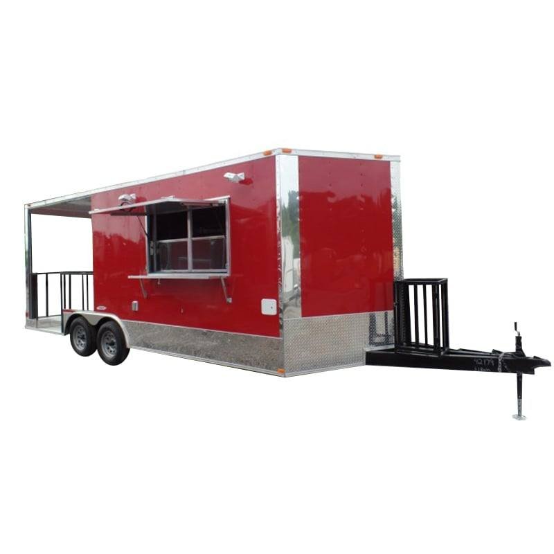 8.5′ x 20′ Concession Trailer Red BBQ Food Event Catering