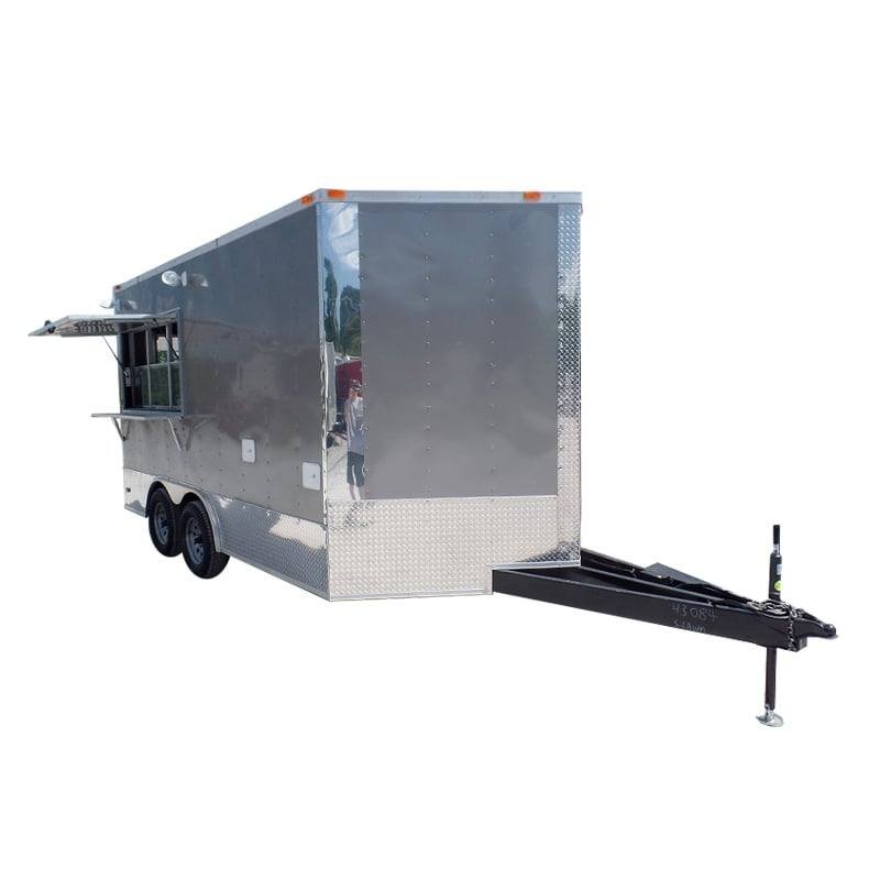 8.5′ x 14′ Concession Food Trailer Light Pewter Event Catering