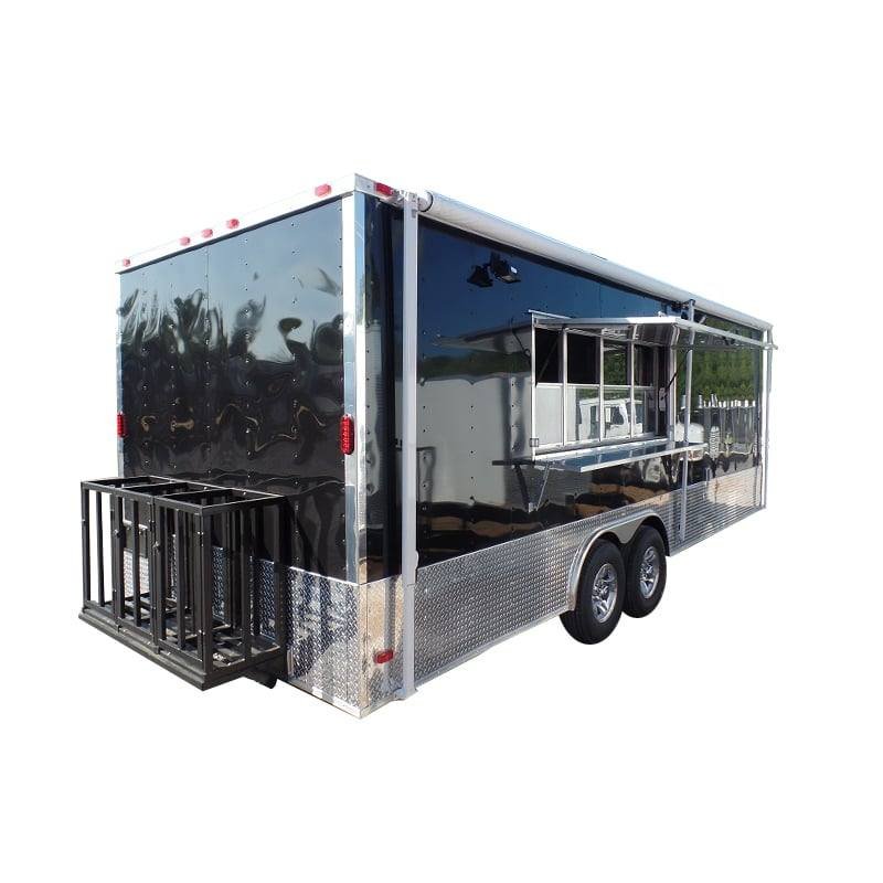 8.5′ x 24′ Concession Trailer Black Food Event Catering