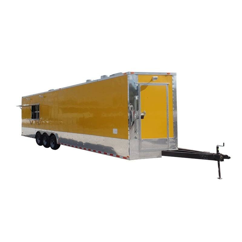 Concession Trailer 8.5′ x 32′ Yellow Food Event Catering