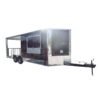 8.5 x 20 black concession trailer BBQ-ready event kitchen