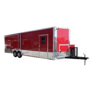 8.5' x 28' Concession Food Trailer Red Event Catering