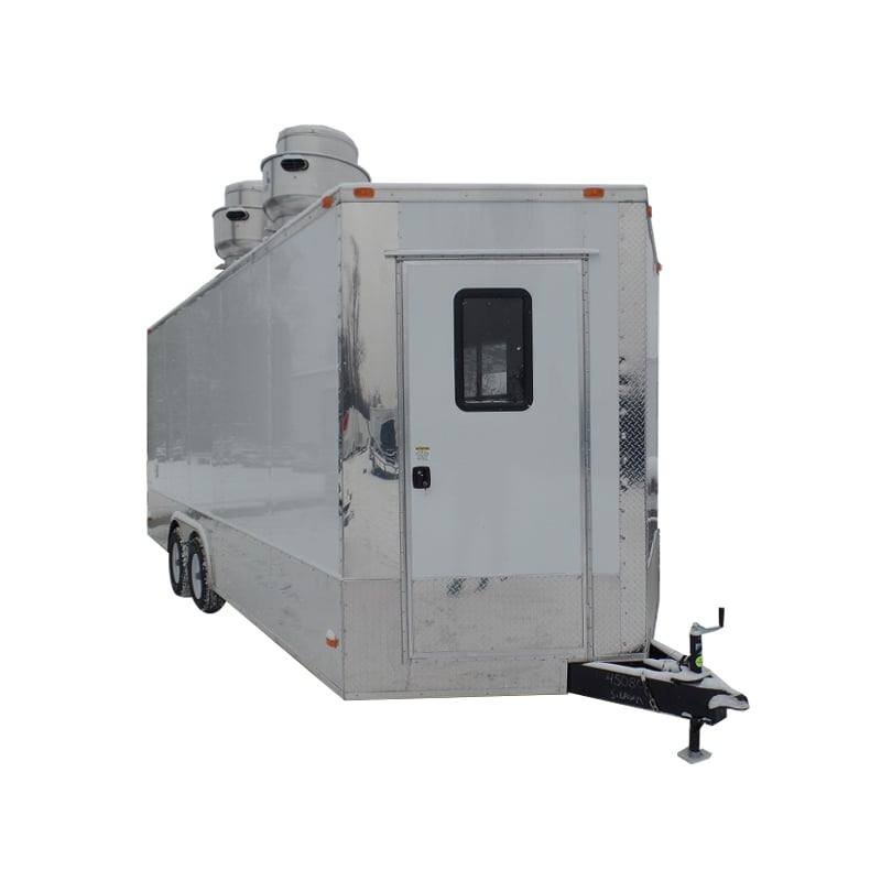 8.5′ x 20′ Concession Food Trailer White With Appliances